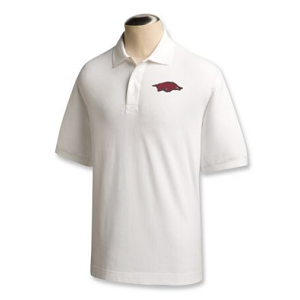 Arkansas Razorbacks Men's Ace Polo - White
